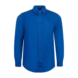 Diesel Effen herenoverhemd met lange mouwen (Helder Blauw)