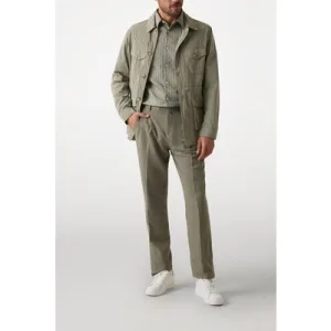 GUESS Joe It Collar Notche Mossy Green & Blk St