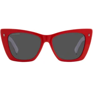 Dsquared2 Icon zwarte lens rode zonnebril