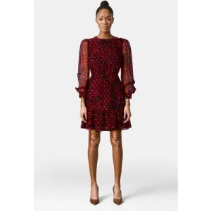 Michael Kors Ptchwk Animal Mini Dress Crimson