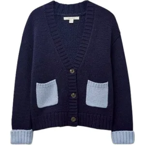 White Stuff Snug Knitted Cardi Dark Navy