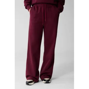 Shoeby wide leg high waist joggingbroek donkerrood