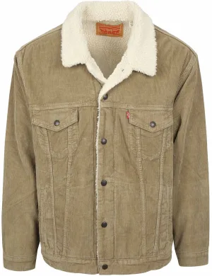 Levi’s Sherpa Jas Corduroy Beige