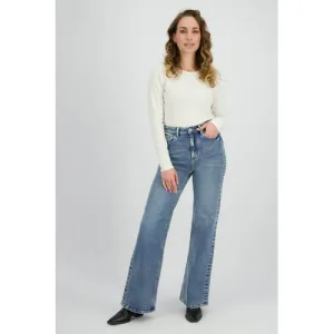 Raizzed high waist flared jeans medium blue denim