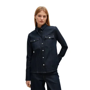 Boss Dames/Dames Stretch-Katoenen Denim Overhemd (Blauw)