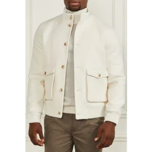 GUESS Bomber With Bottons Salt White