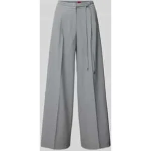 HUGO Wijde broek met viscose, model ‘HAMINDE’