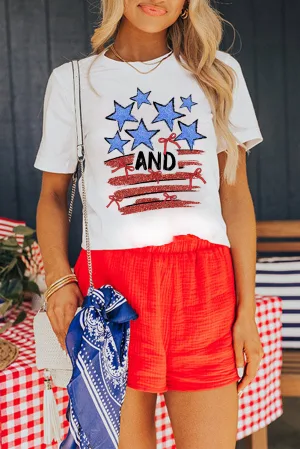 Patriottische Sterren en Strepen T-shirt