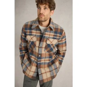 White Stuff Check Trucker Brown Multi