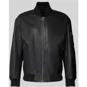 Boss Orange Regular fit leren jack in collegestijl, model ‘JAKRI’