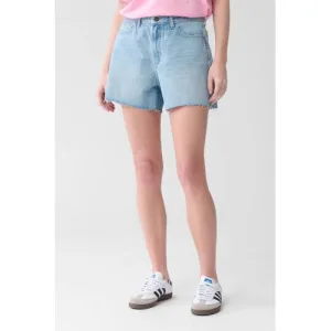 Shoeby denim wide leg high waist denim short medium blue denim