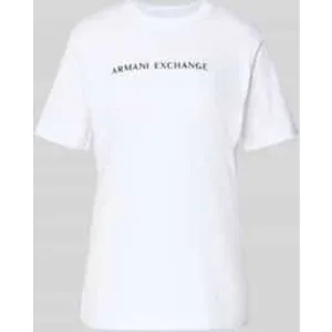 Armani Exchange T-shirt met labelstitching en ronde hals