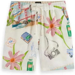 Scotch & Soda Fave- Printed Bermuda Short On The Road Aop