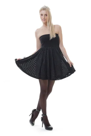 Strapless twee-in-één mini-jurk