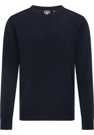 Dreimaster trui met ronde hals Heren marine