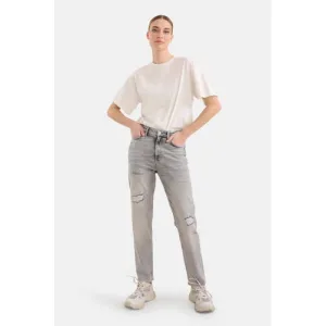 Shoeby cropped mom fit jeans Nora lightgrey