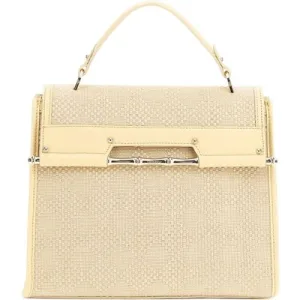 GUESS Iris Top Handle Flap Ecru’