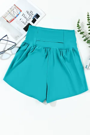 Hoge Taille Gerimpelde Zwemshorts