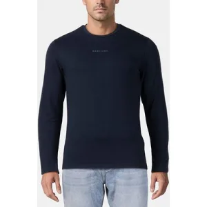 GUESS Ls Cn T-shirt Slim F Navy Sea