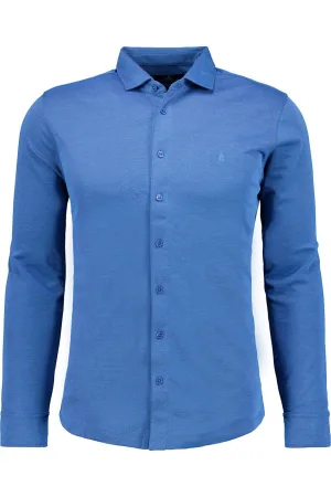 RAGMAN Overhemd blauw, Effen