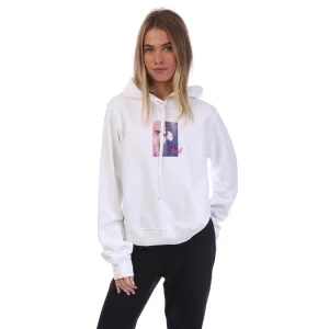 Women’s Diesel F-Reggy Hooded Sweatshirt in White