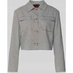 HUGO Boxy fit korte blazer met vichy-motief, model ‘ALERO-2’