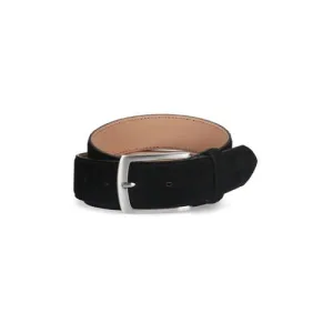 Manfield suède riem zwart