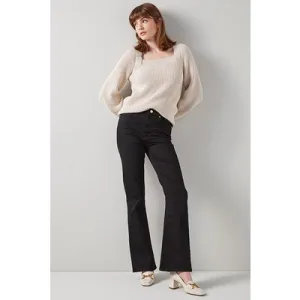 LK Bennett Cora Flared Jeans Black