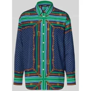 Lauren Ralph Lauren Relaxed fit overhemdblouse met all-over print, model ‘Kotta’