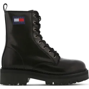 Tommy Jeans Lace Up Sneakers Dames – Zwart –