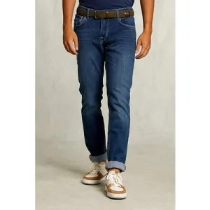 River Woods Slim Fit 5-pocket Jeans Stone Denim