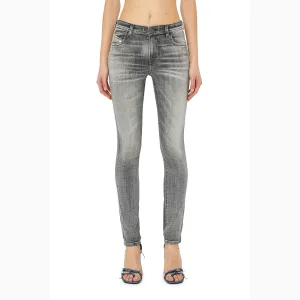 Women’s Diesel 2015 Babhila Skinny-Fit Jeans in Black Grey