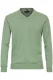 Casa Moda Casual Fit Trui V-halsgroen, Effen