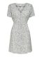 Only Onlevida S/s Short Dress Wvn Noos 15237382 Zomerjurkjes Gray Mist Flower