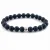 Steel & Barnett Armband Stones Basic Mat Zwart heren