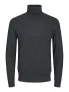 Jack – Jones Jjeemil Knit Roll Neck Noos Trui Dark Grey Melange