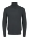 Jack – Jones Jjeemil Knit Roll Neck Noos Trui Dark Grey Melange