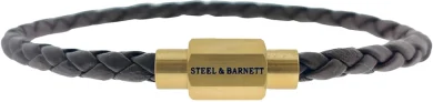 Steel & Barnett Armband Luke Landon Bruin heren