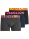 Jack & Jones Male Ondergoed Jaccrazy Solid Trunks 3 Pack