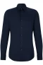 BOSS Slim Fit Jersey shirt donkerblauw, Effen