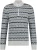 State Of Art Half Zip Grijsblauw Print