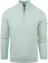 Suitable Half Zip Trui Mintgroen