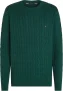 Tommy Hilfiger Pullover Cable Donkergroen