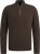 Vanguard Trui Half Zip Structuur Wolmix Bruin