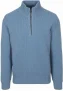 BOSS Trui Half Zip Kurano Blauw
