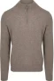 Steppin’ Out Half Zip Trui Merinowol Taupe