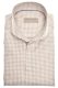 John Miller Tailored Fit Overhemd lichtbruin, Ruit
