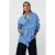 AMAYA Amsterdam gestreepte blouse met plooien – lichtblauw