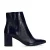 Manfield lakleren enkellaarzen blauw