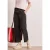 Street One Dames Straight Legs broek in paper touch stof in Bruin